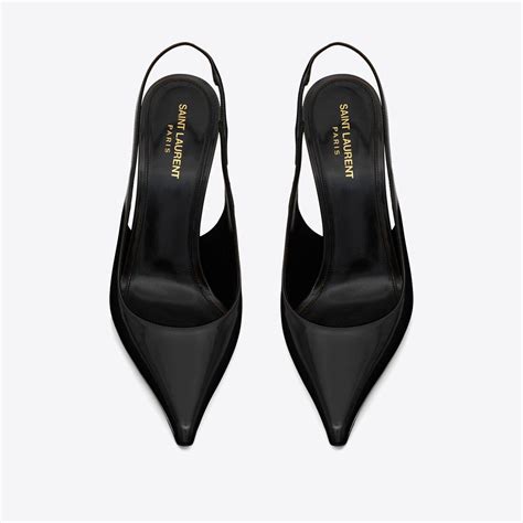 VENDOME slingback pumps in glazed leather 